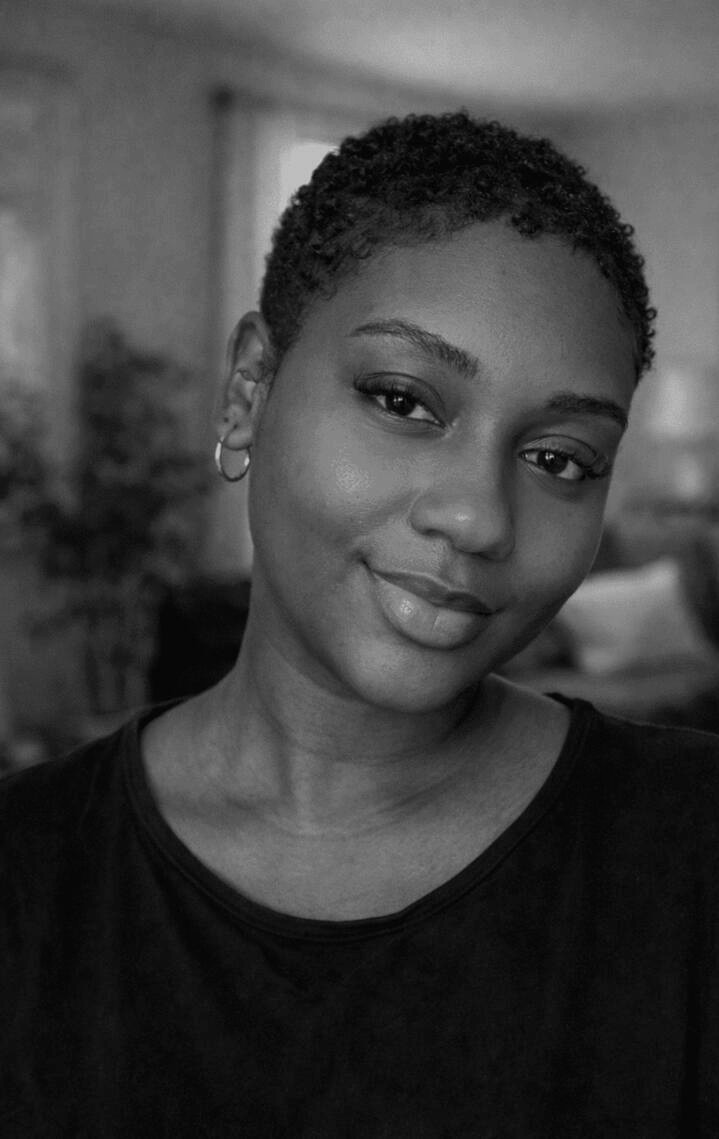 Black-and-white portrait of the Elevated Home Resets founder