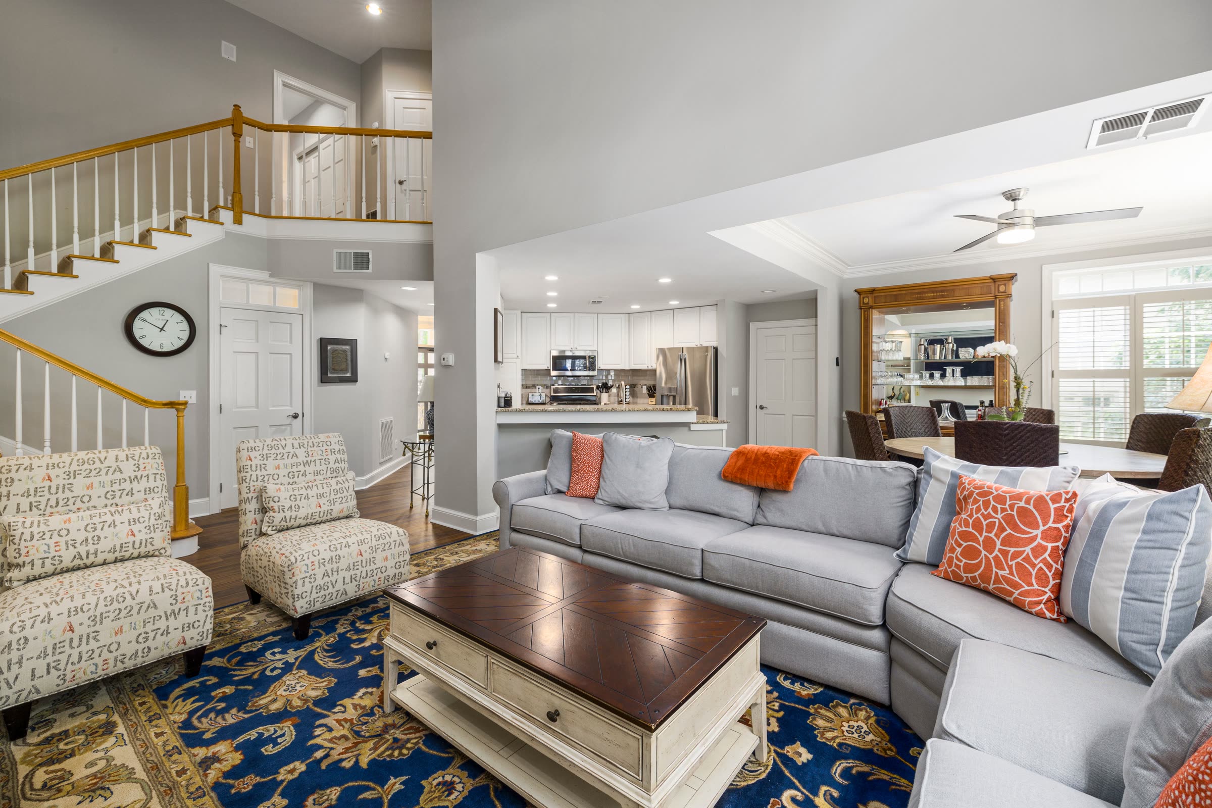 A calm, finished living room in a client's home