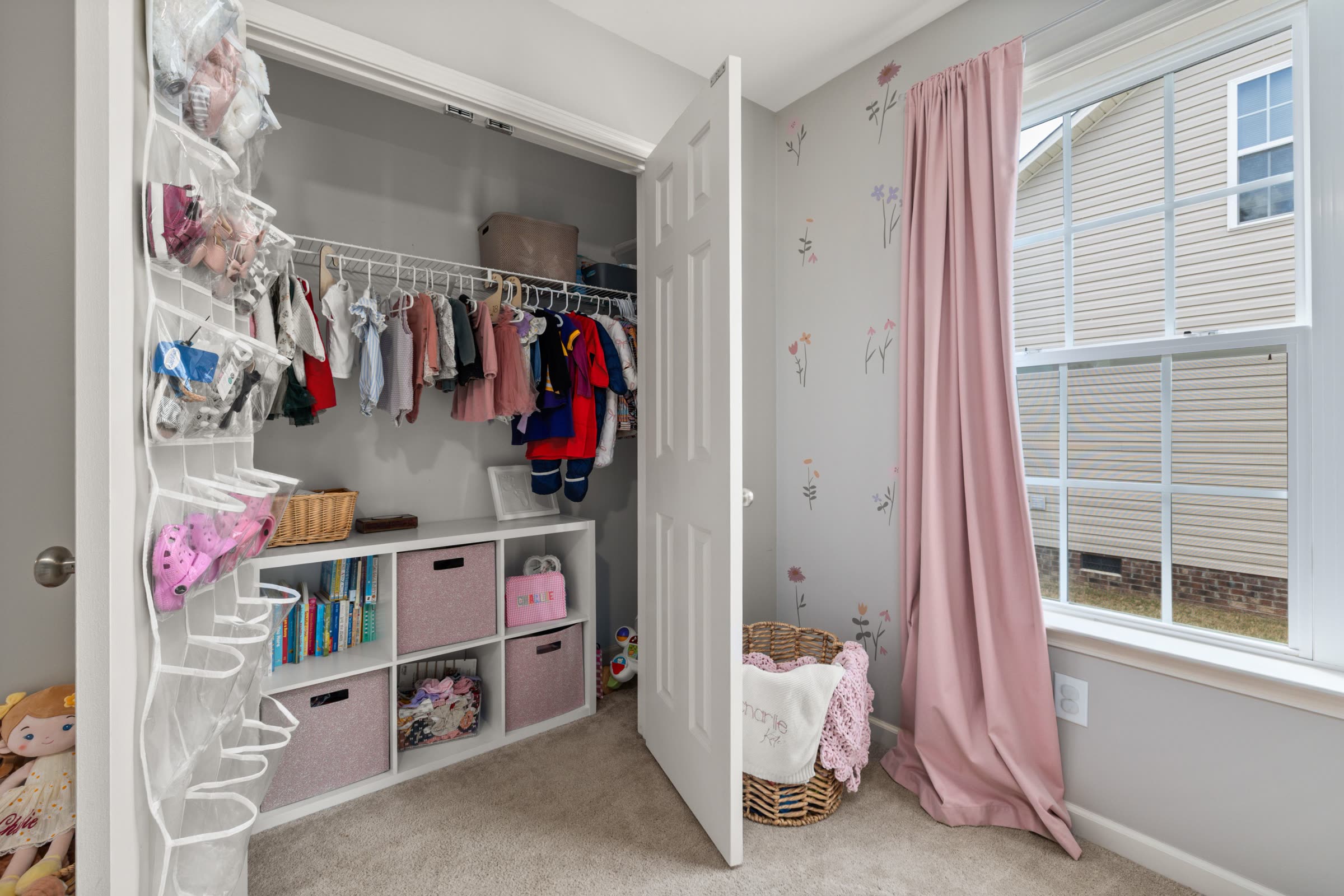 Organized closet storage