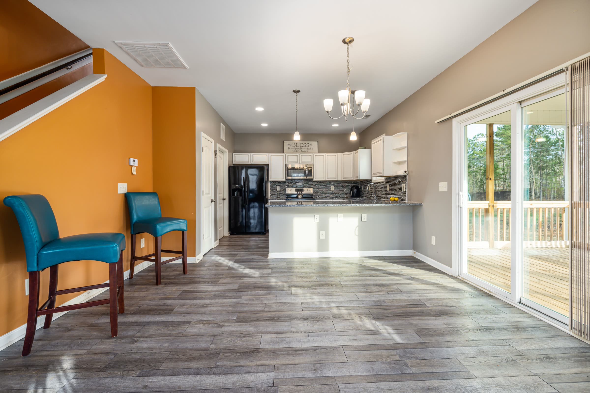 A tidy, finished living and dining space