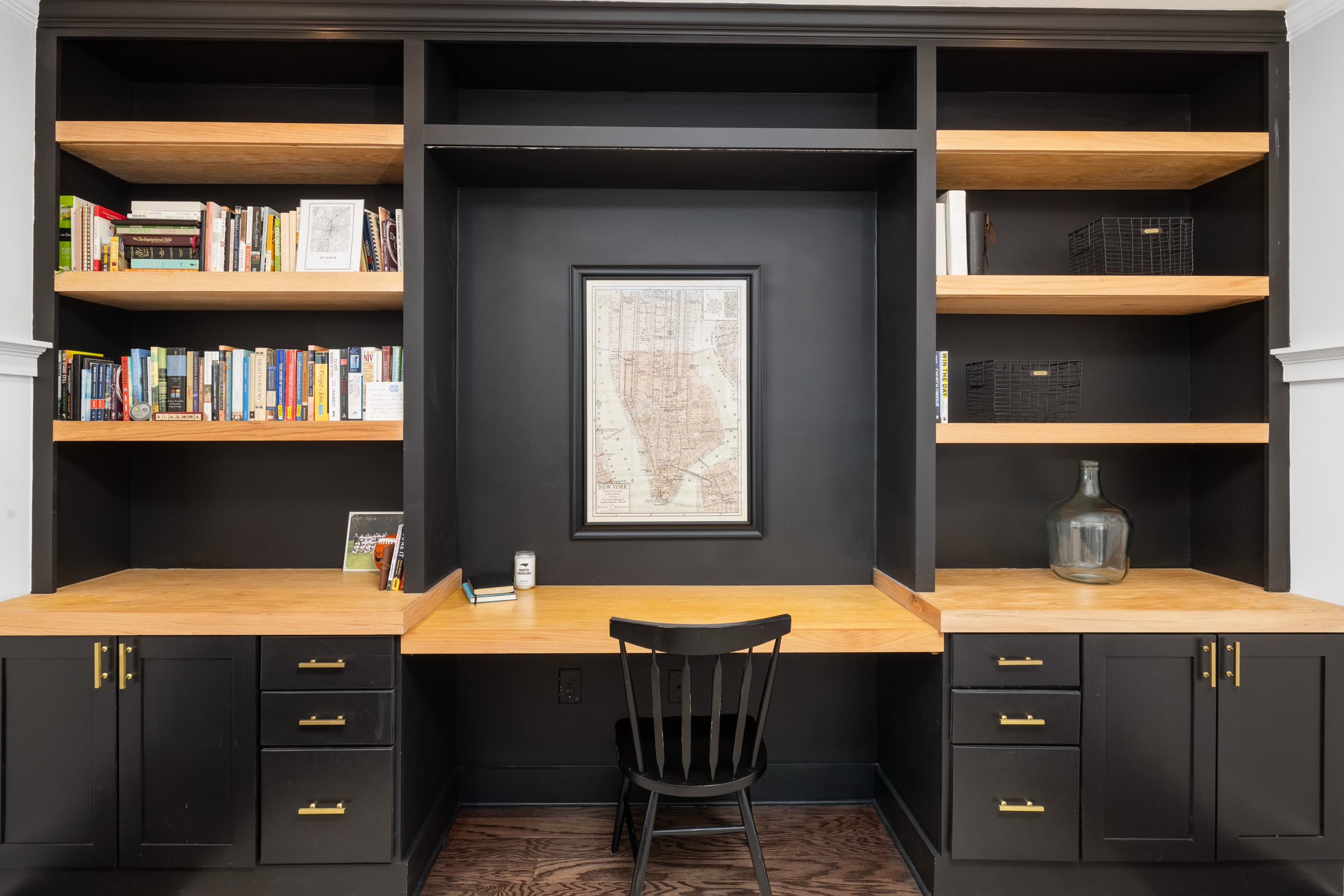 Organized home office storage