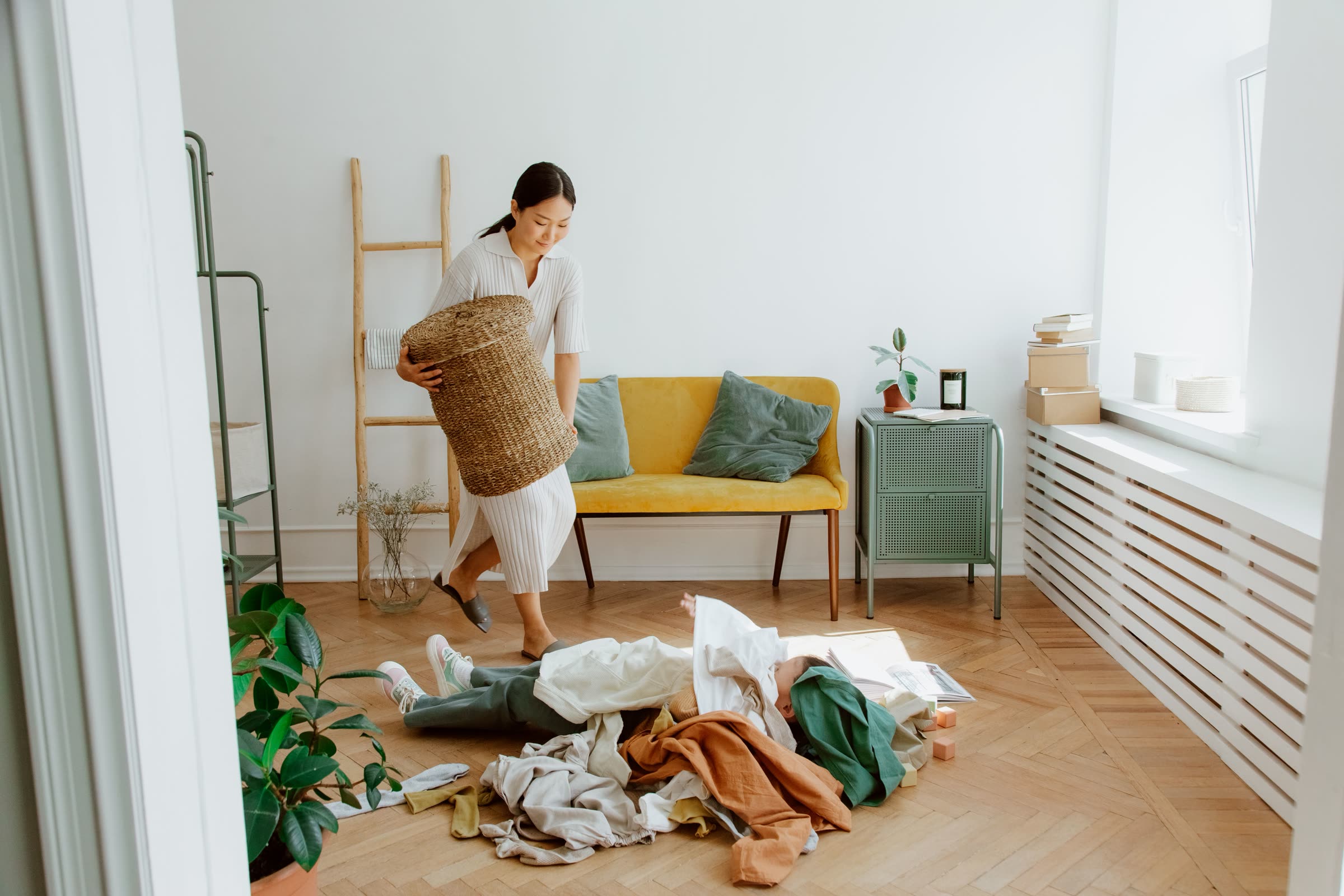 A laundry room moment